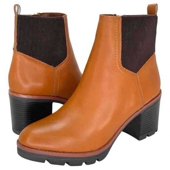 Naturalizer Womens Ankle Boots 10M Verney Cider Spice Waterproof Leather - Picture 13 of 13